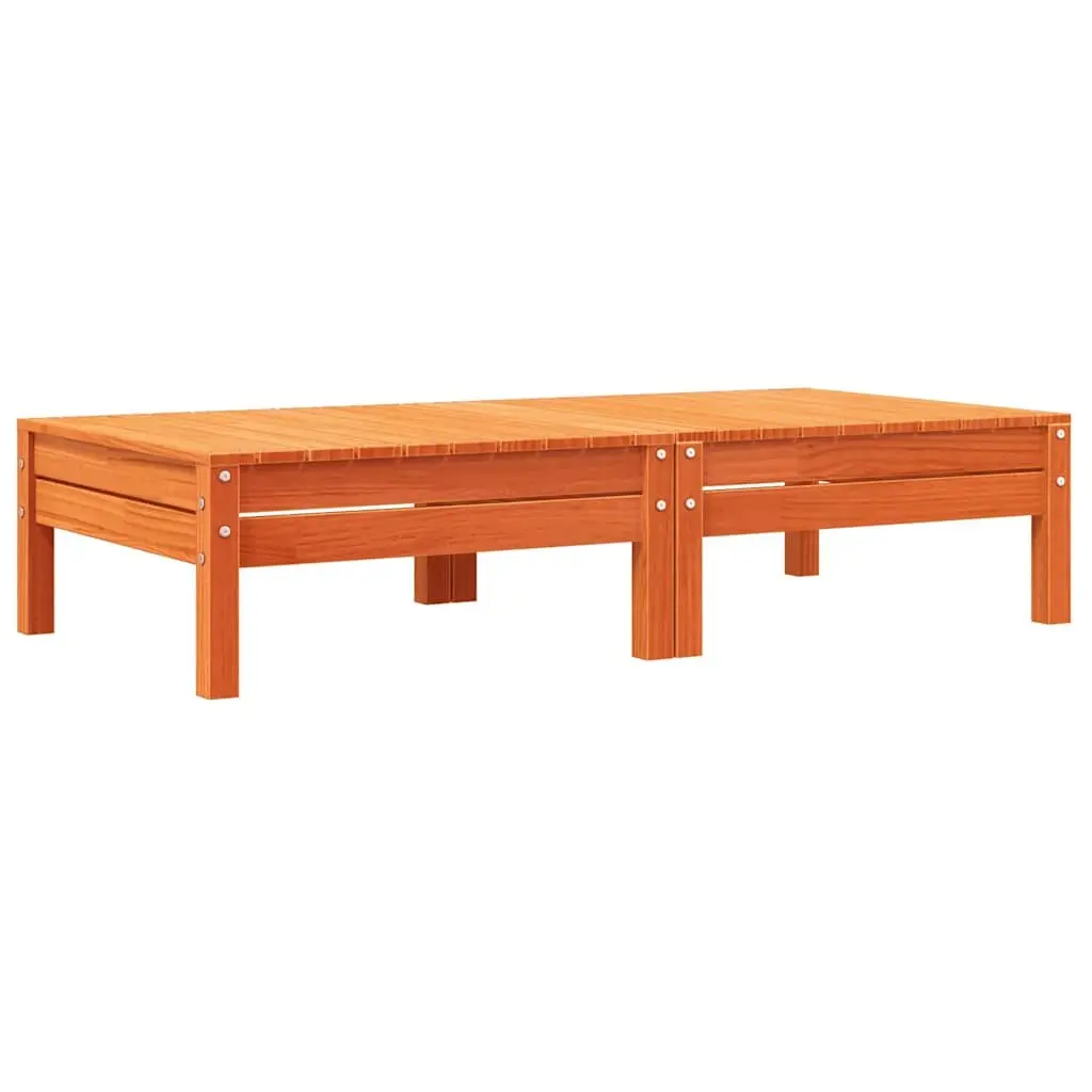 Outdoor Garden Footstools 2 pcs Solid Wood Pine Patio Ottoman Size