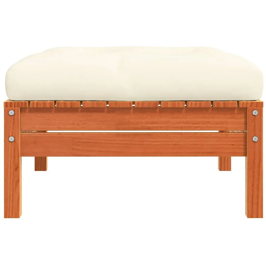 Outdoor Garden Footstools 2 pcs Solid Wood Pine Patio Ottoman Size