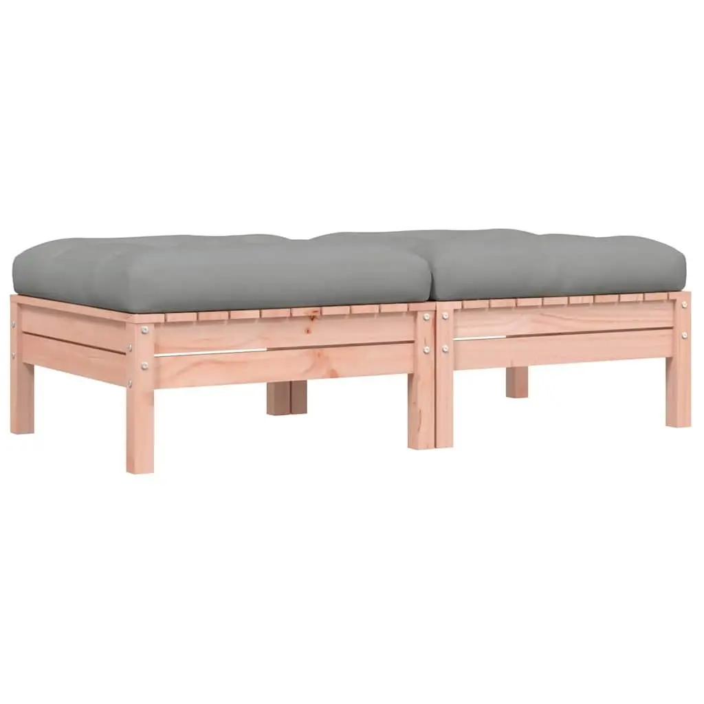 Outdoor Footstools for Garden Patio 2 Piece with Cushions