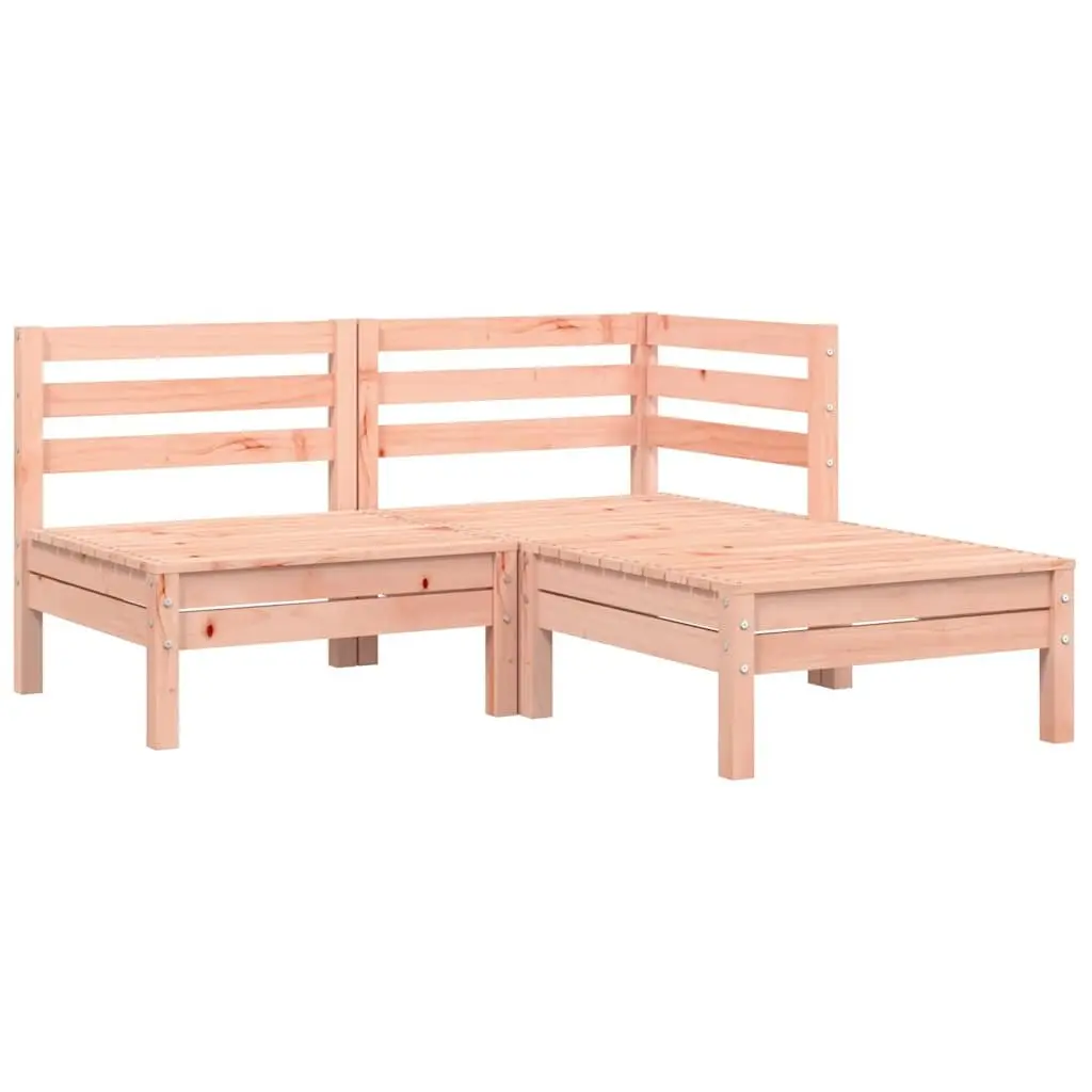 2-Seater Wooden Garden Sofa with Cushions Footstool Outdoor Patio Furniture