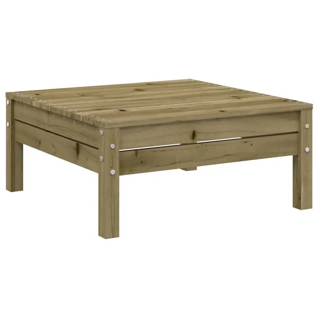 Wooden Garden Sofa for Outdoor Use with Cushions and Footstool Brown
