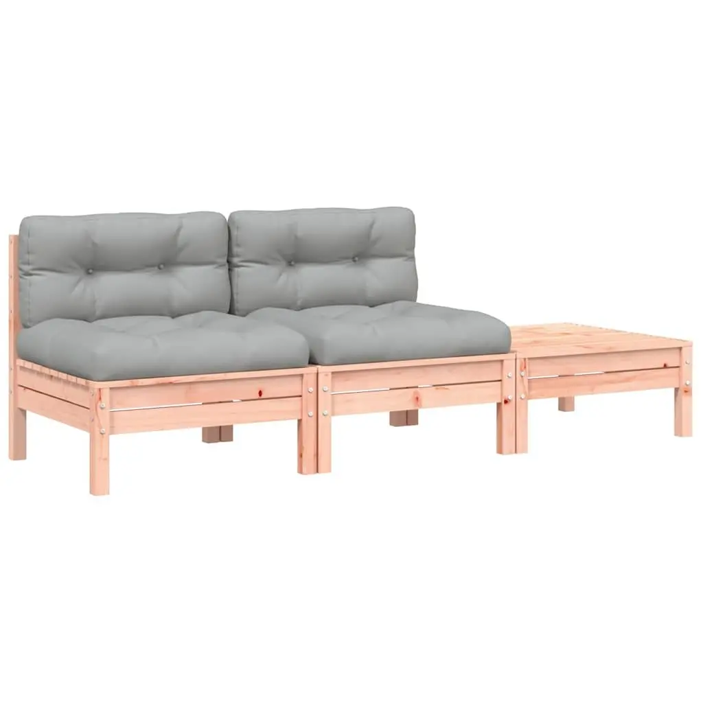 2-Seater Outdoor Sofa Set with Footstool