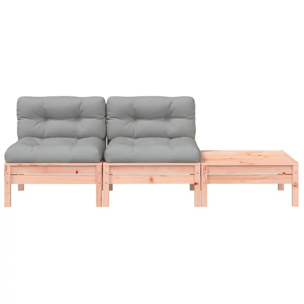 2-Seater Outdoor Sofa Set with Footstool