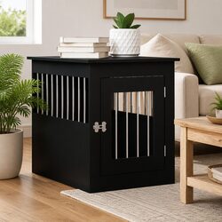 Specifications for Dog Crate Furniture Black 55x75x65cm