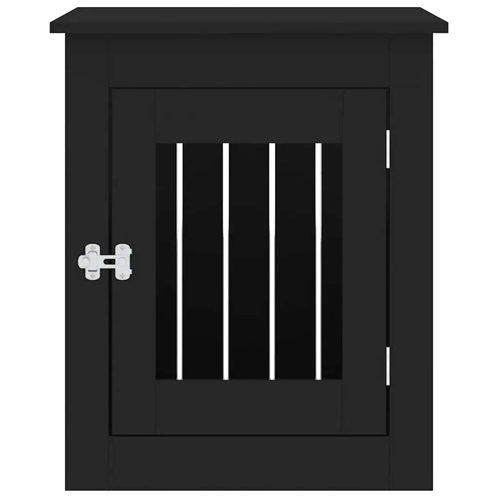 Dog Crate Furniture Black 55x75x65cm