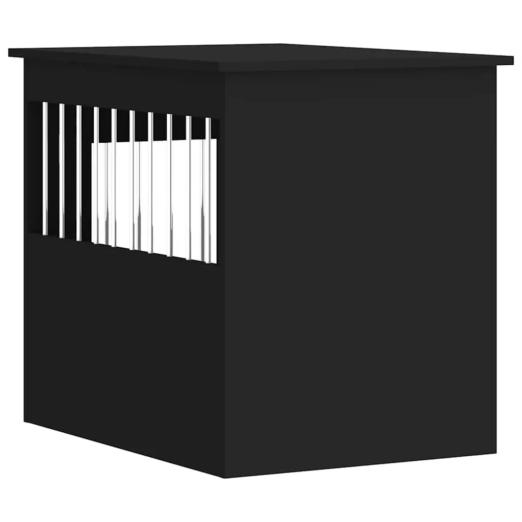 Dog Crate Furniture Black 55x75x65cm