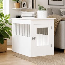 Dimensions of Dog Crate Furniture End Table in White