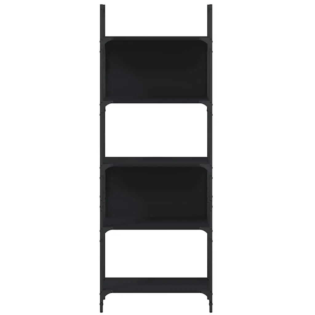 5-Tier Bookshelf for Living Room Study Bedroom Black 166.5cm
