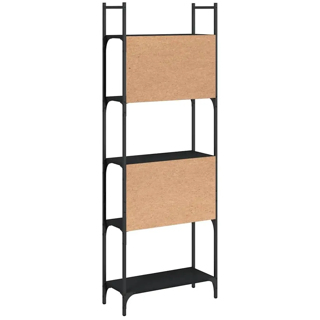 5-Tier Bookshelf for Living Room Study Bedroom Black 166.5cm