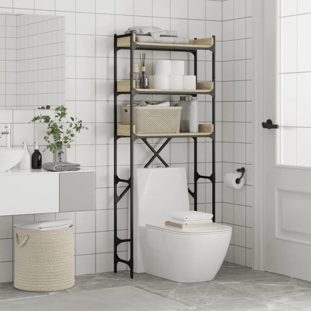 3-Tier Washing Machine Shelf in Sonoma Oak