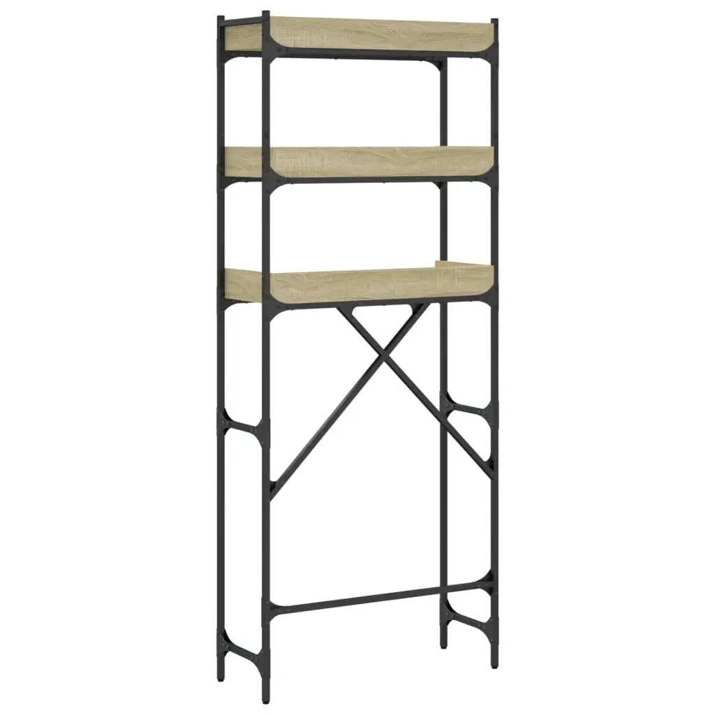 3-Tier Washing Machine Shelf in Sonoma Oak