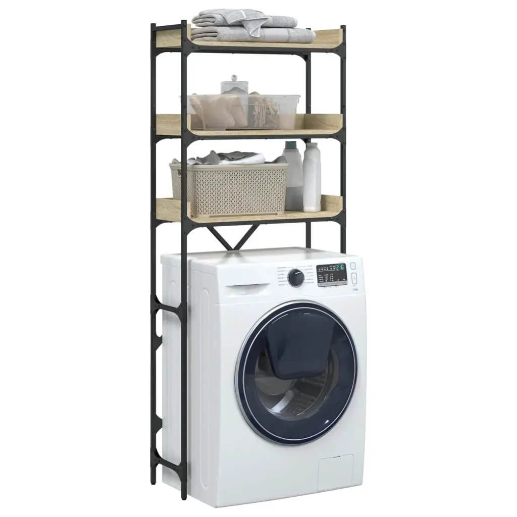 3-Tier Washing Machine Shelf in Sonoma Oak