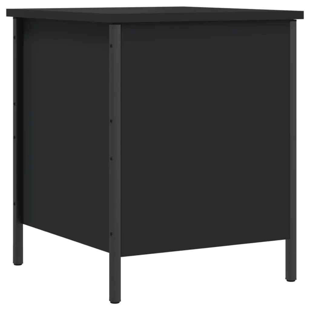 Storage Bench Black Hallway Living Room Bedroom 40 x 42.5 x 50 cm