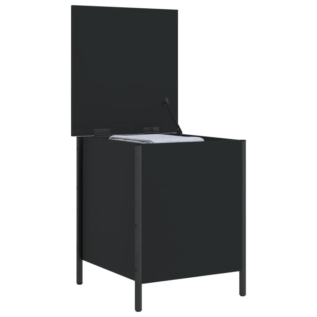 Storage Bench Black Hallway Living Room Bedroom 40 x 42.5 x 50 cm