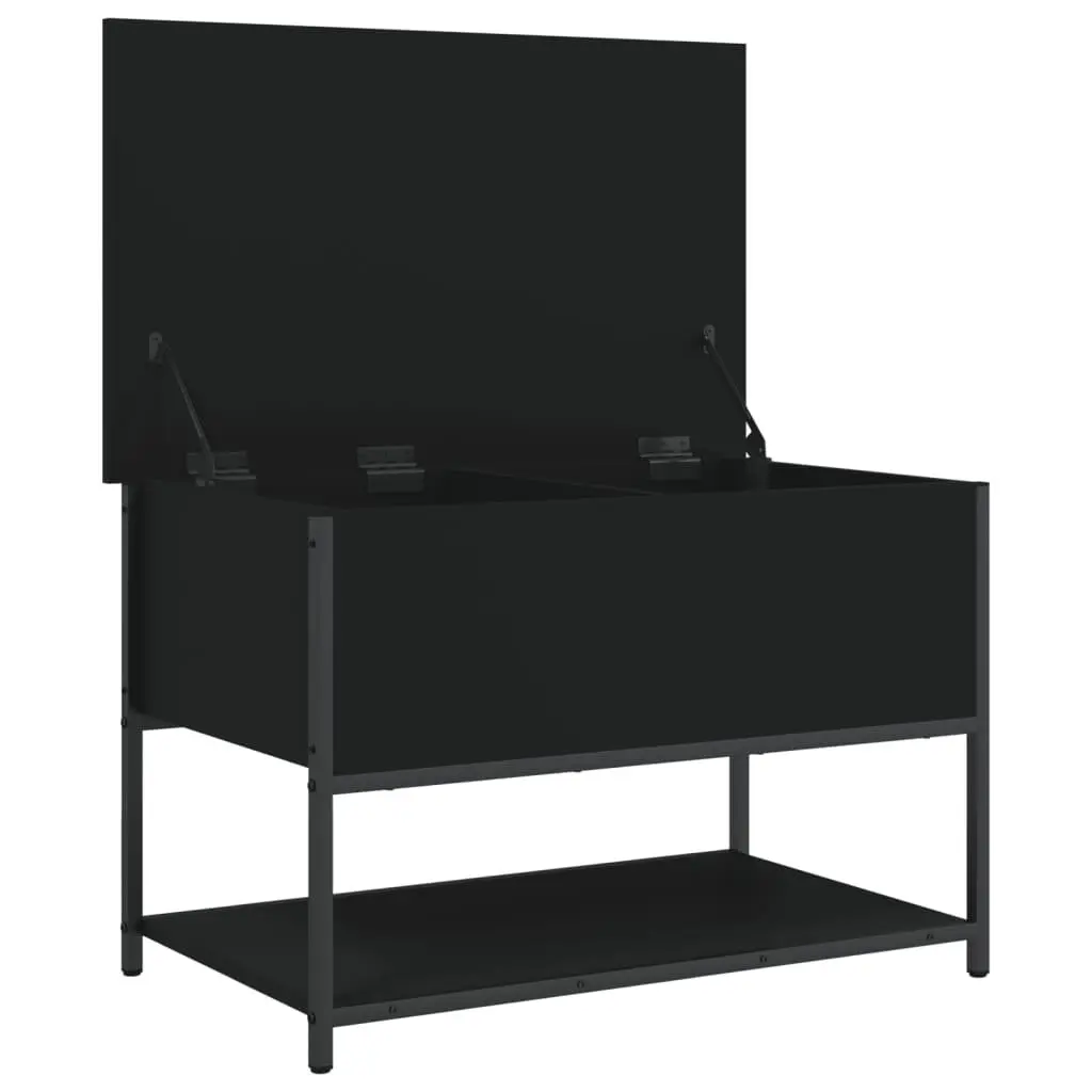 Storage Bench Black Hallway Entryway 70x42.5x47cm