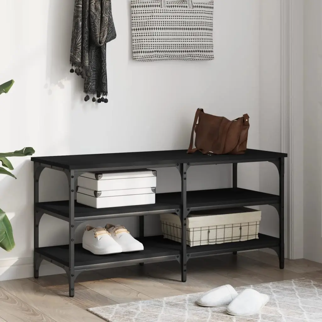 Shoe Bench Storage Entryway Hallway 100x38.5x49cm 3-Tier Shelves