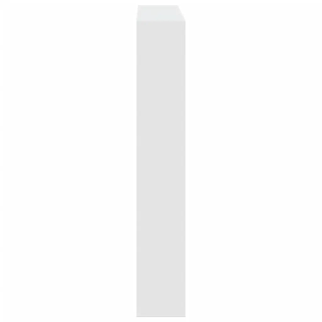 Headboard Cabinet with RGB LED Lights White 120cm Modern Bedroom Storage