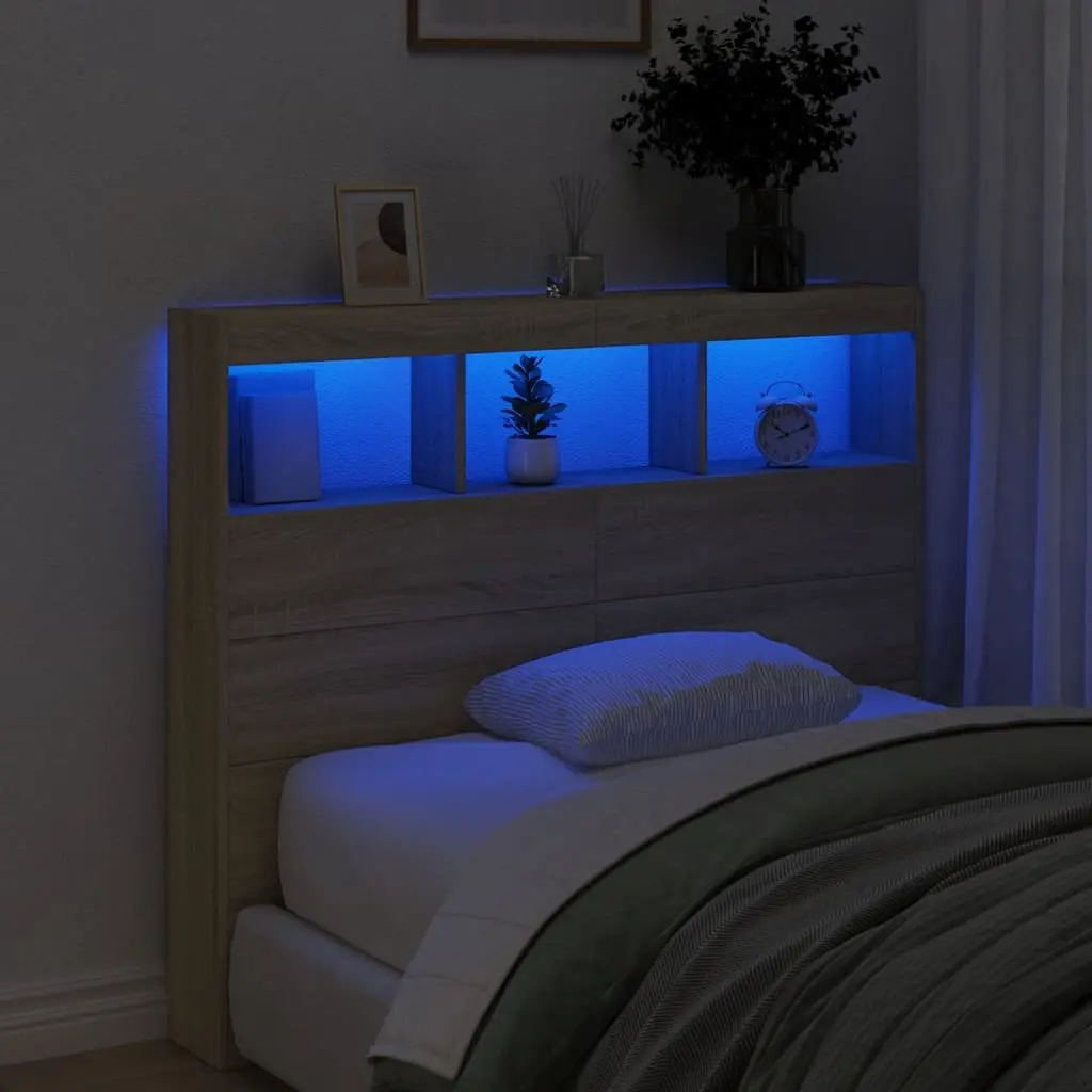 RGB LED Headboard Cabinet, 120 cm