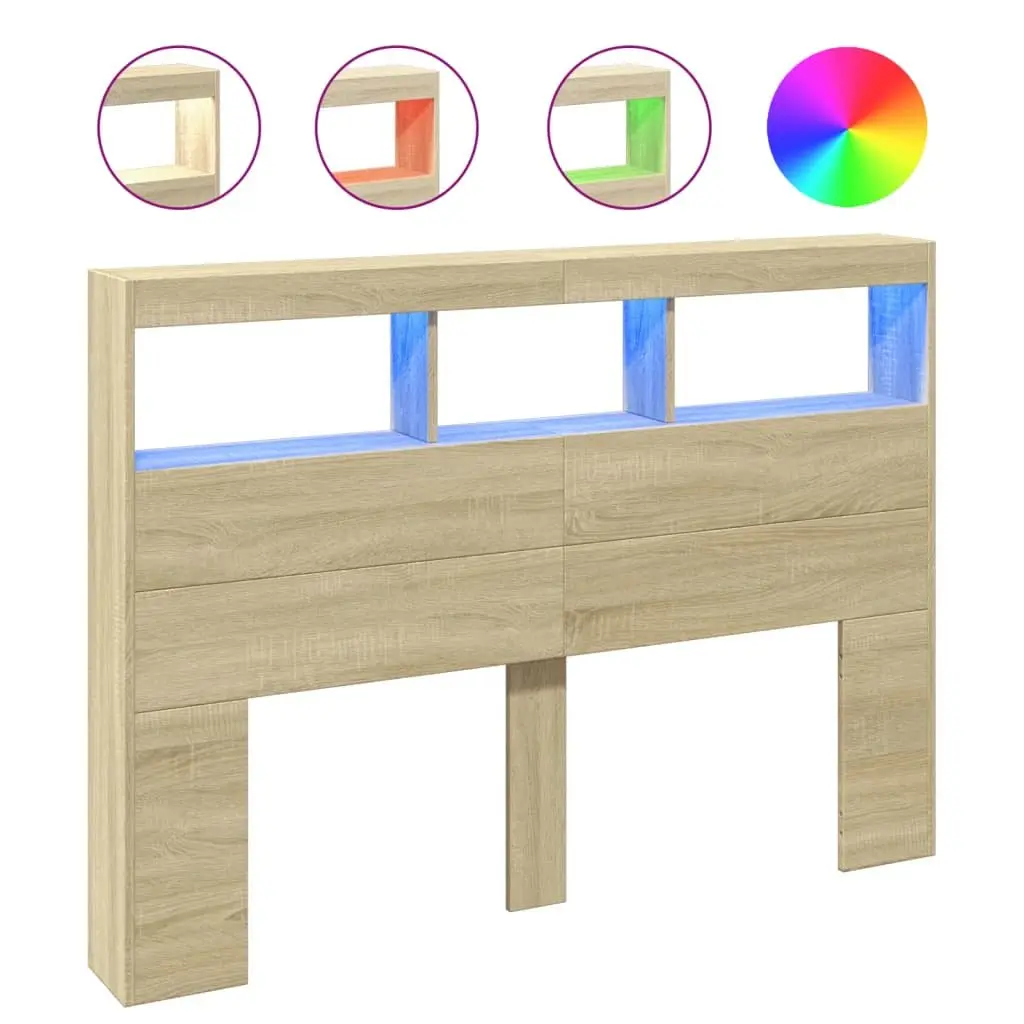 RGB LED Headboard Cabinet 140cm