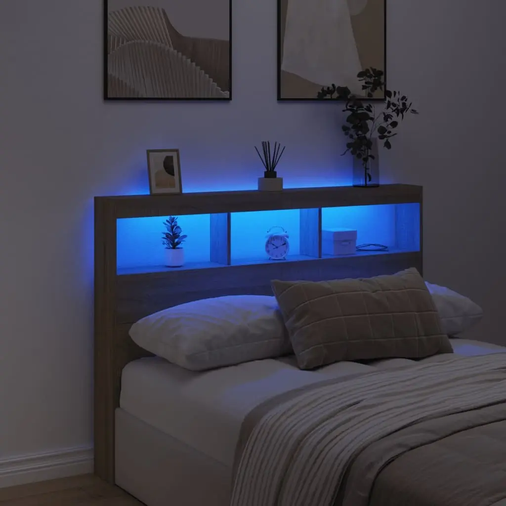 RGB LED Headboard Cabinet 140cm