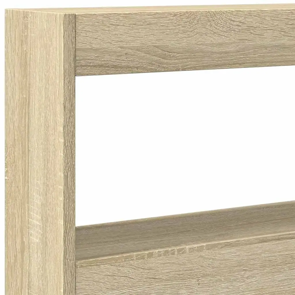 Brown Headboard Cabinet with LED Lights