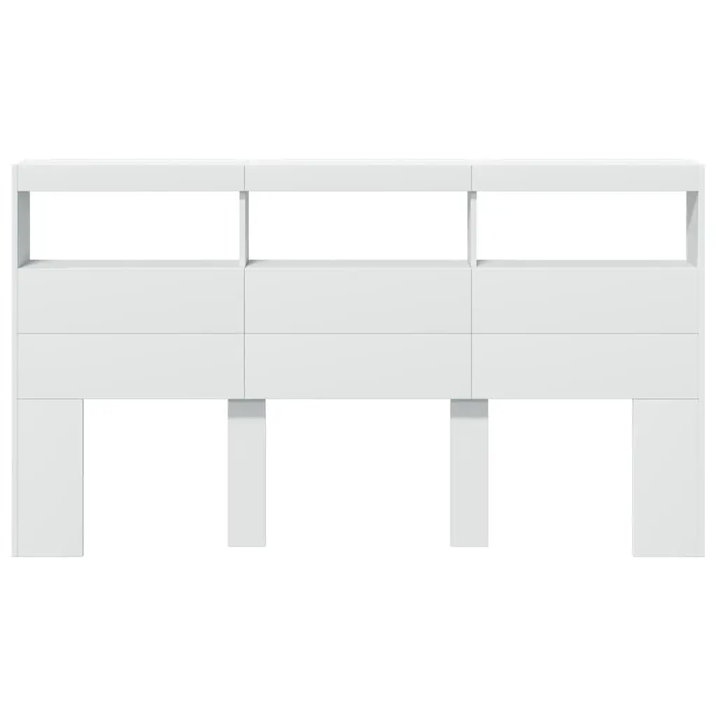 Headboard Cabinet for Bedroom 180cm with RGB LED Lights
