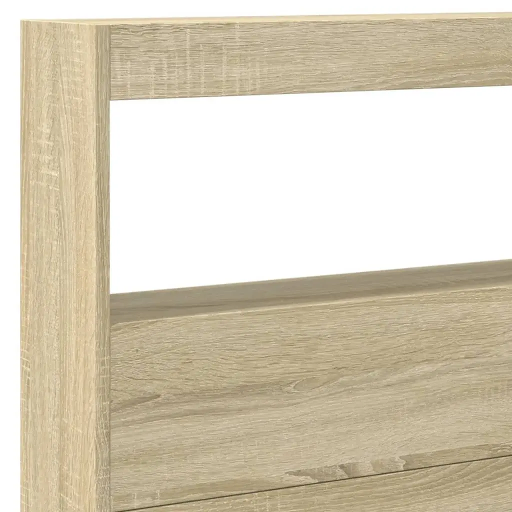 Brown Headboard Cabinet with LED Lighting