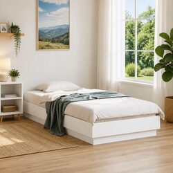Specifications of White Bed Frame 90x190 cm Engineered Wood