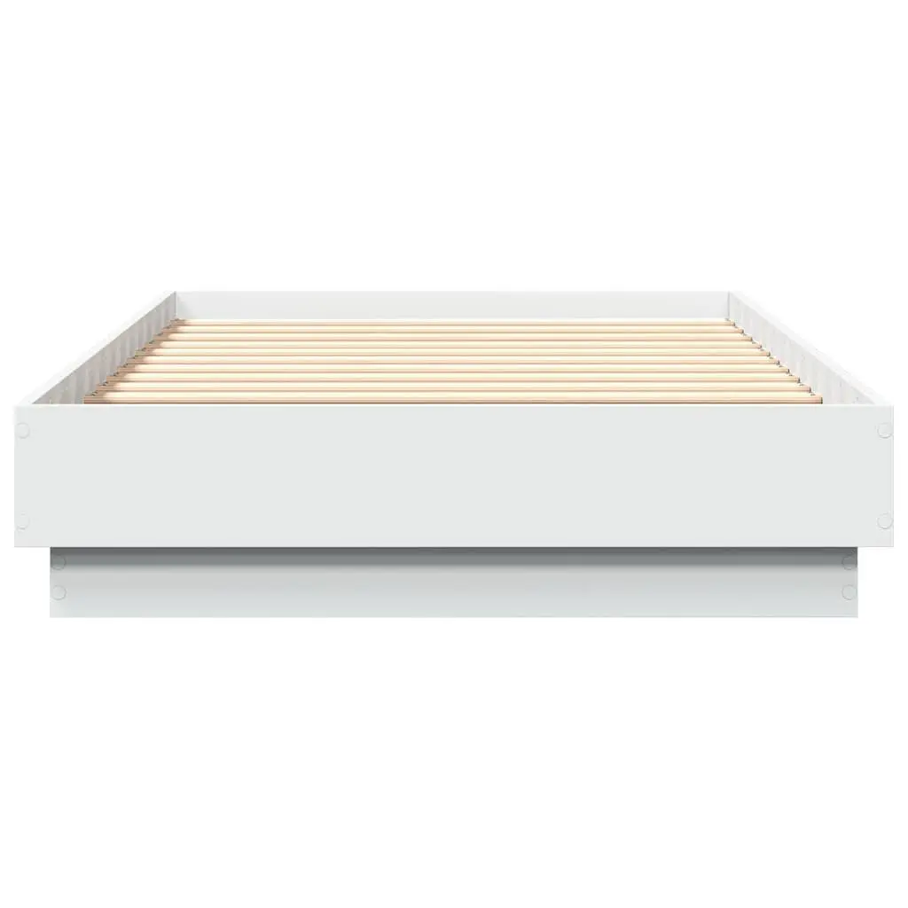 White Bed Frame 90x190 cm Engineered Wood