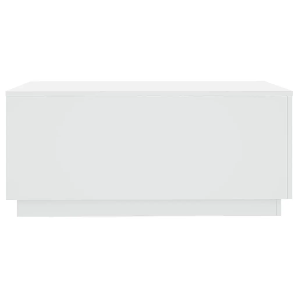 Coffee Table with RGB LED Lights Modern Living Room Accent Furniture White