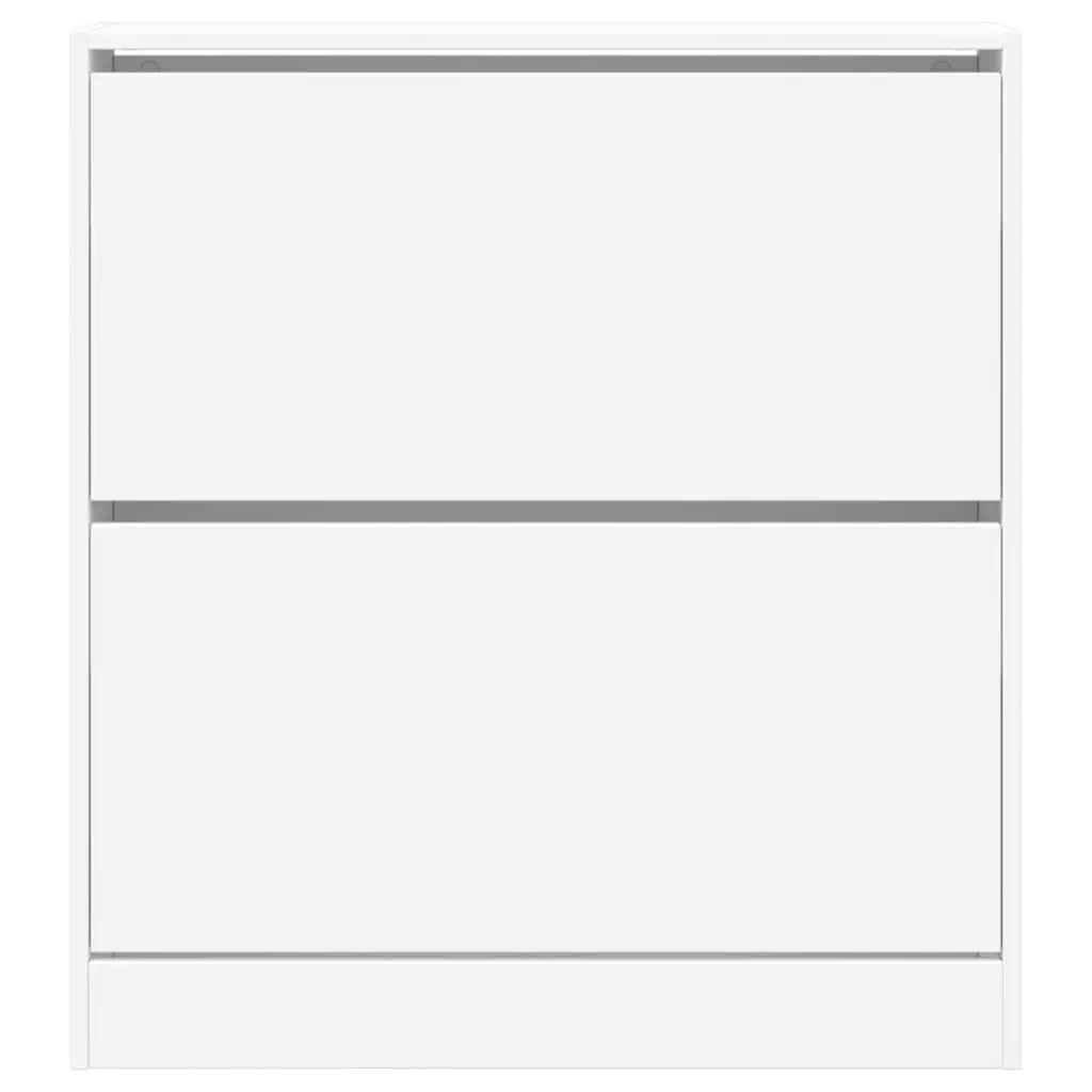 Shoe Cabinet White Storage Organiser Compact for Entryway Hallway 80W x 21D x 87.5H cm