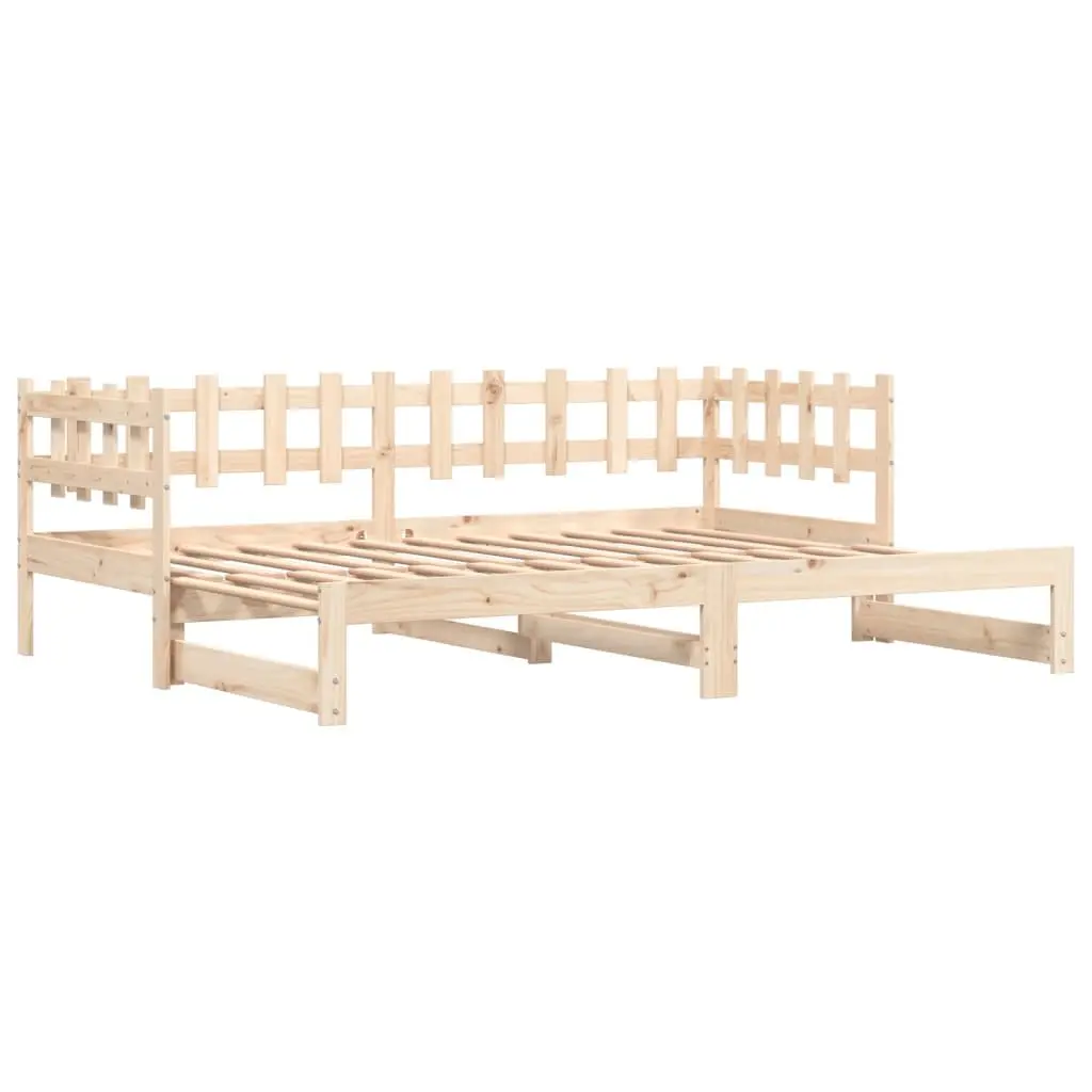 90x190 cm Solid Pine Wood Pull-out Day Bed Frame