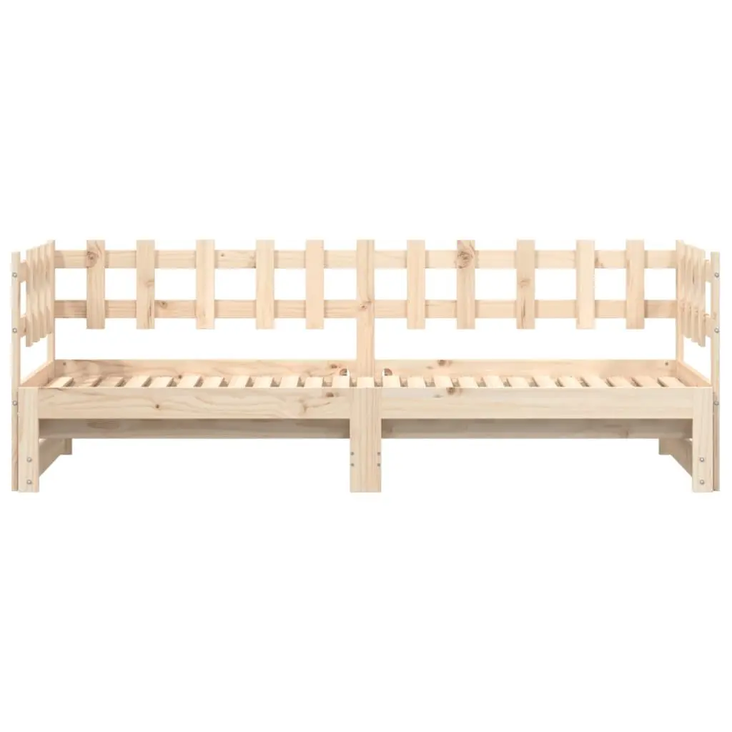 90x190 cm Solid Pine Wood Pull-out Day Bed Frame