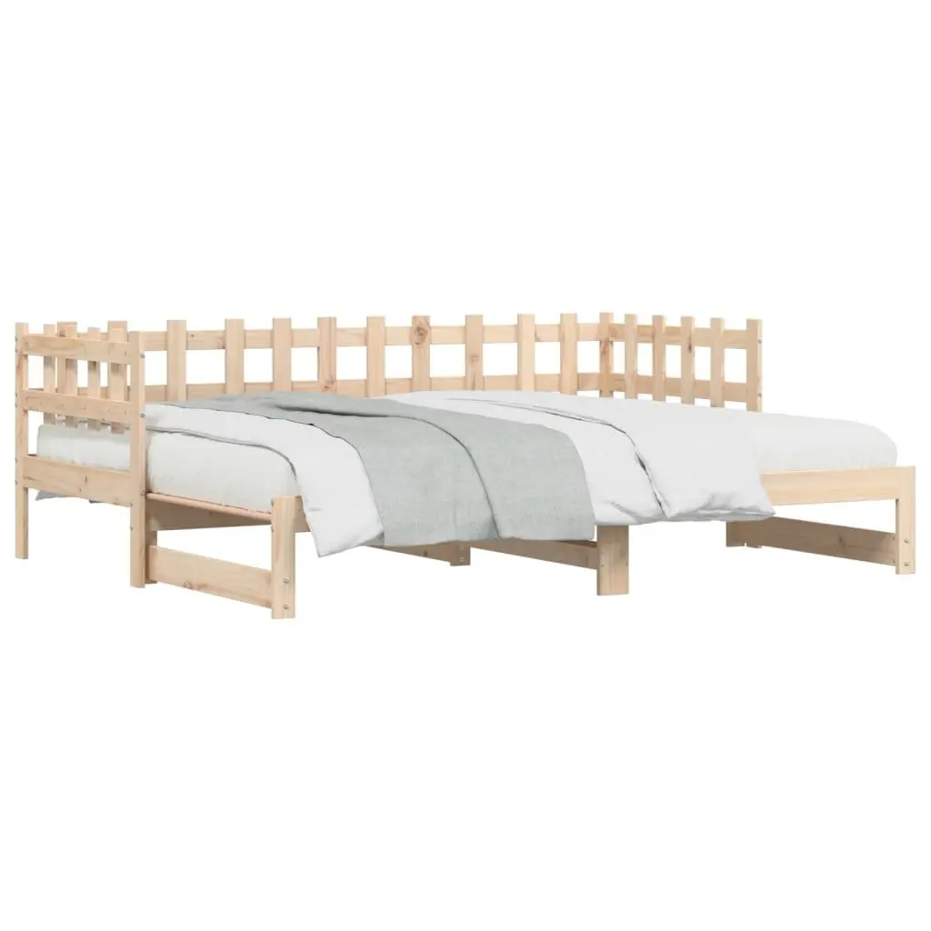 90x190 cm Solid Pine Wood Pull-out Day Bed Frame
