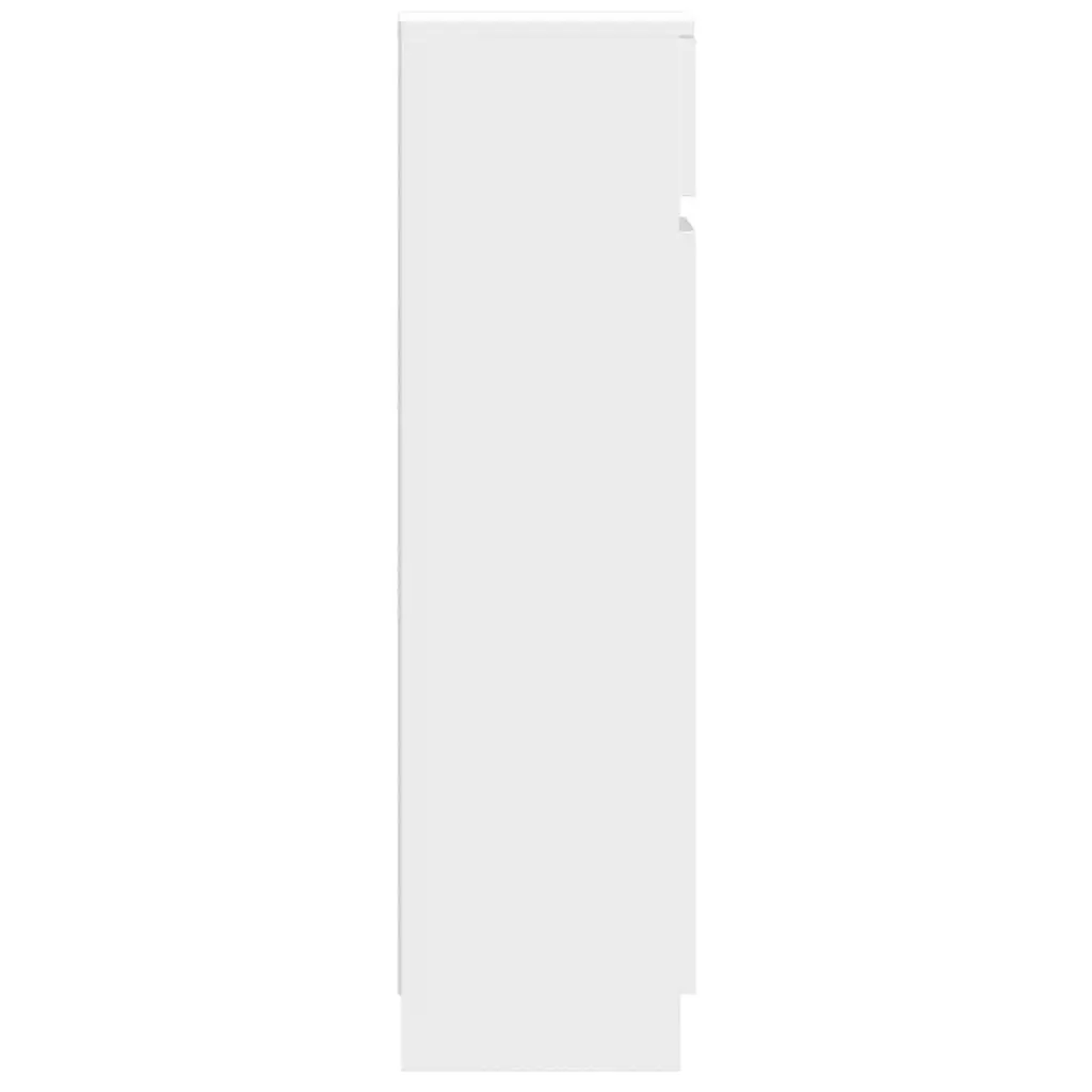 Shoe Cabinet White 100.5x28x100 cm Storage Organiser Cupboard Drawer Shelves