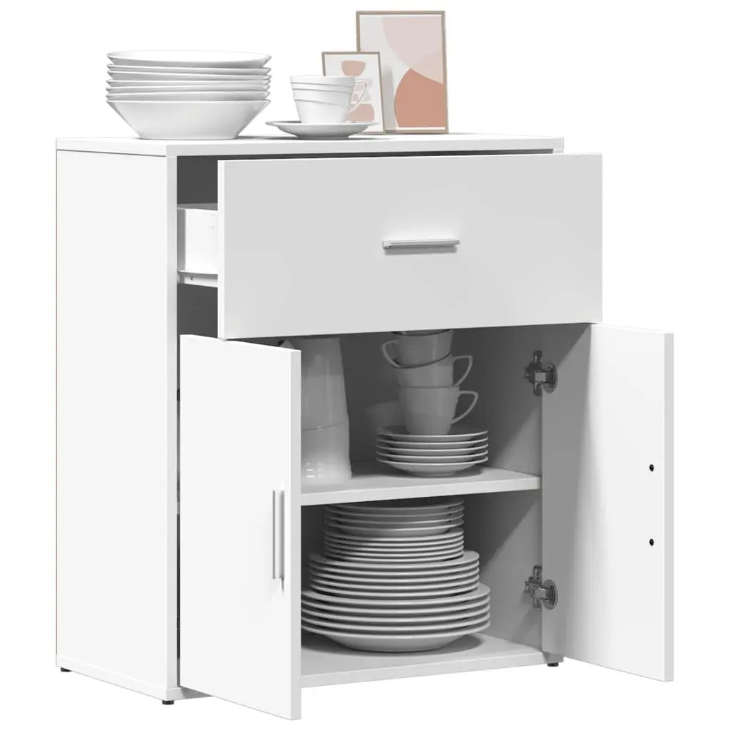 Sideboard White 60x31x70 cm Storage Cabinet Engineered Wood Furniture