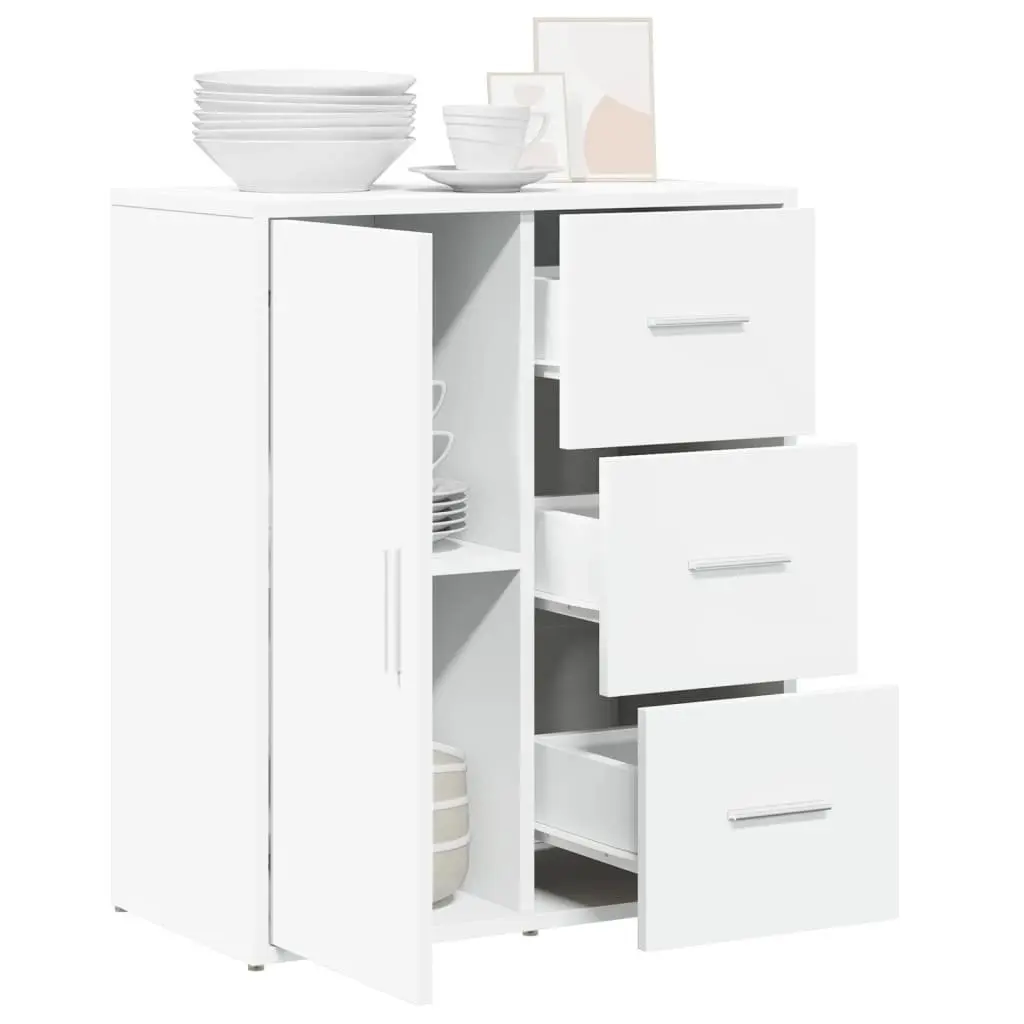 Sideboard Storage Cabinet White 60x31x70 cm Engineered Wood Buffet Furniture