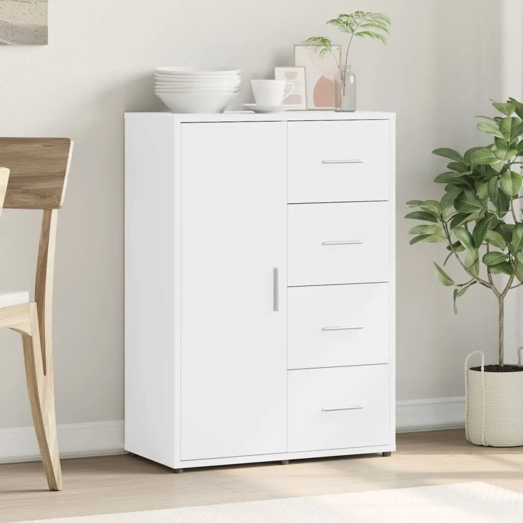 Sideboard for Living Room White 60x31x84 cm Engineered Wood Storage Cabinet