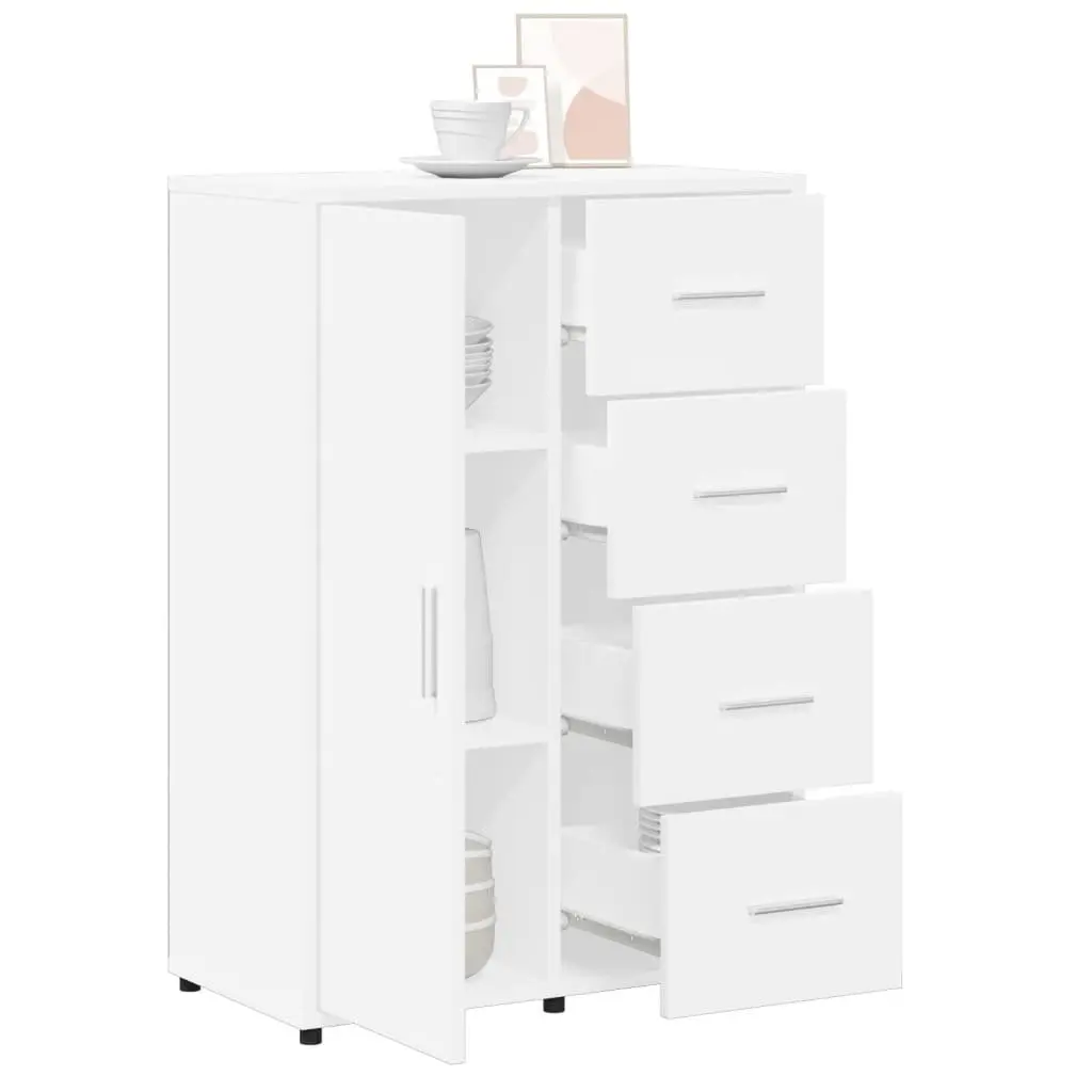 Sideboard for Living Room White 60x31x84 cm Engineered Wood Storage Cabinet