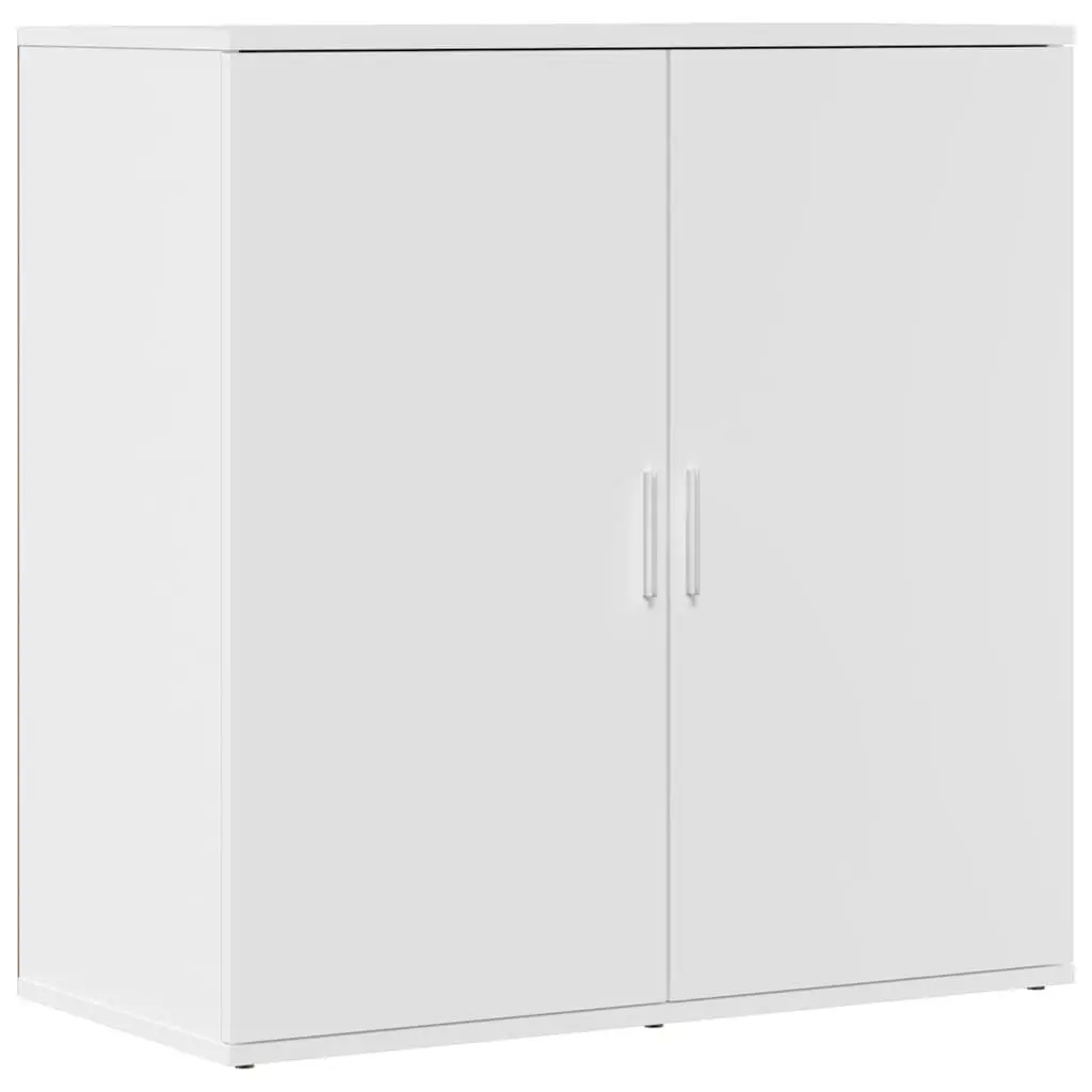 Sideboard White Storage Cabinet Engineered Wood Living Room 79x38x80 cm