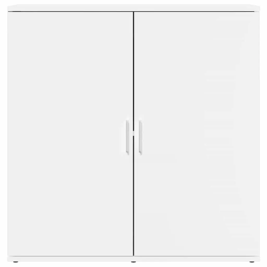 Sideboard White Storage Cabinet Engineered Wood Living Room 79x38x80 cm