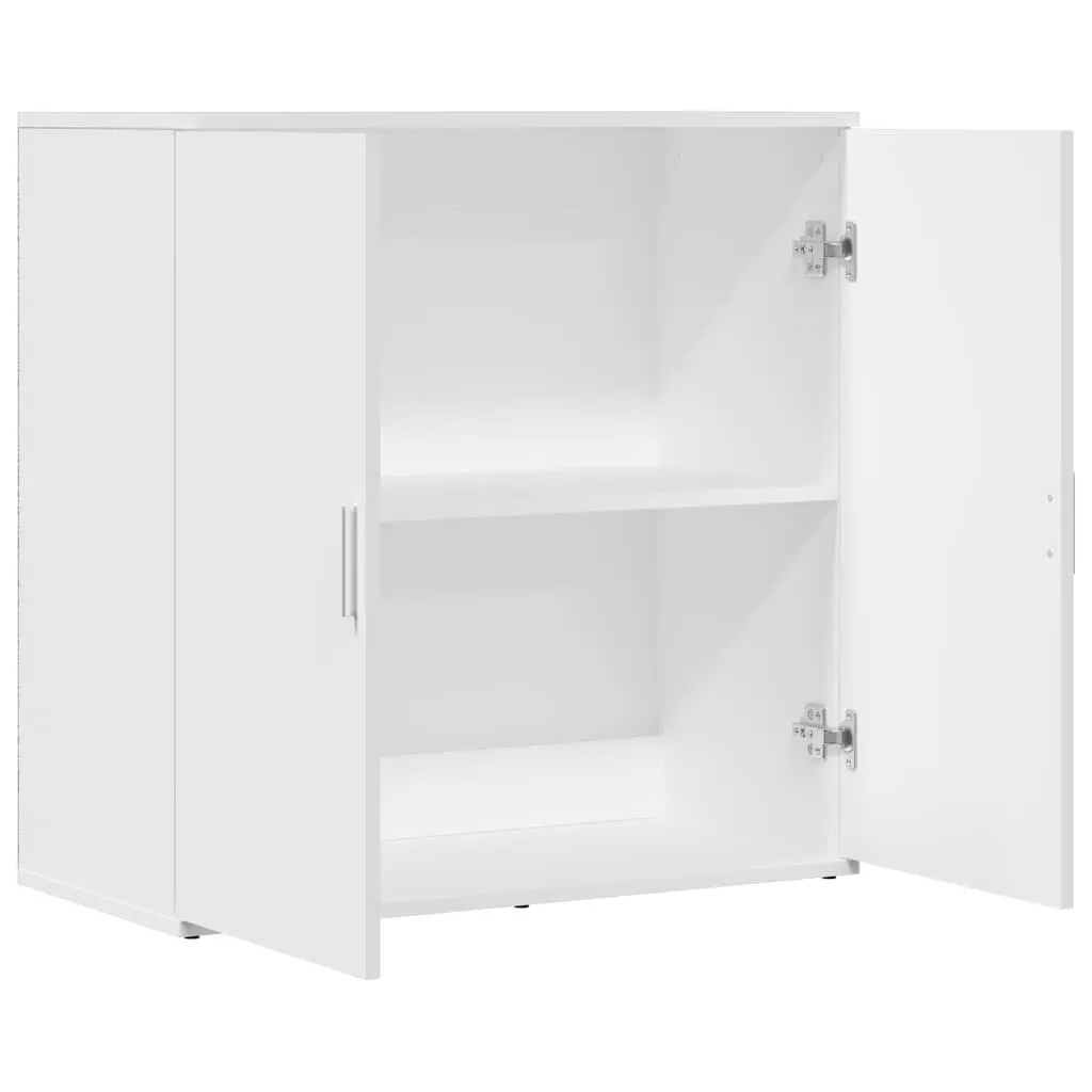 Sideboard White Storage Cabinet Engineered Wood Living Room 79x38x80 cm