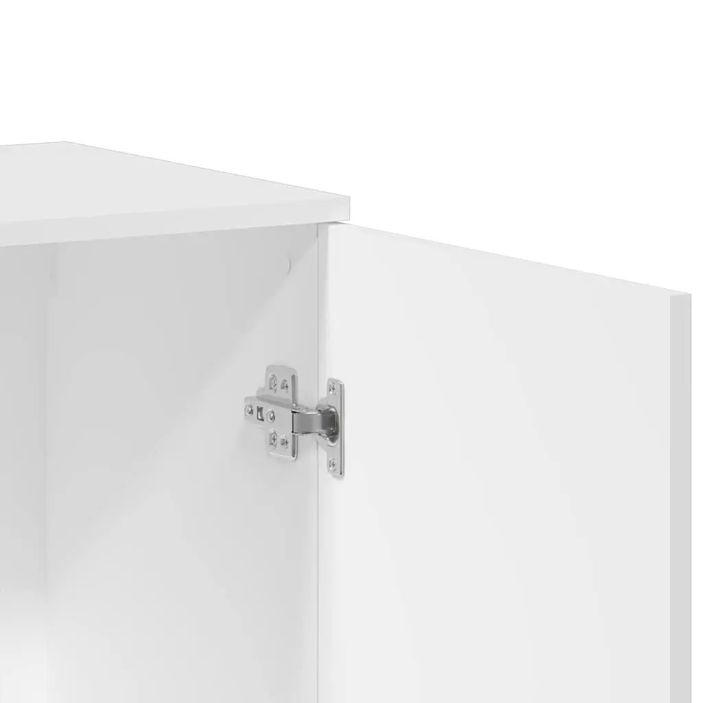 Sideboard White Storage Cabinet Engineered Wood Living Room 79x38x80 cm