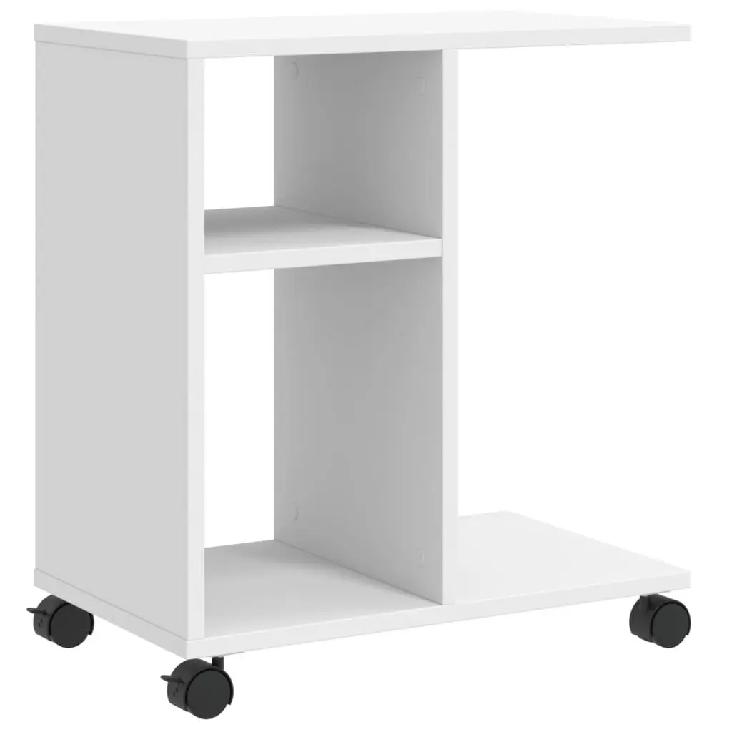 End Table for Living Room White Engineered Wood 50 x 30 x 55 cm
