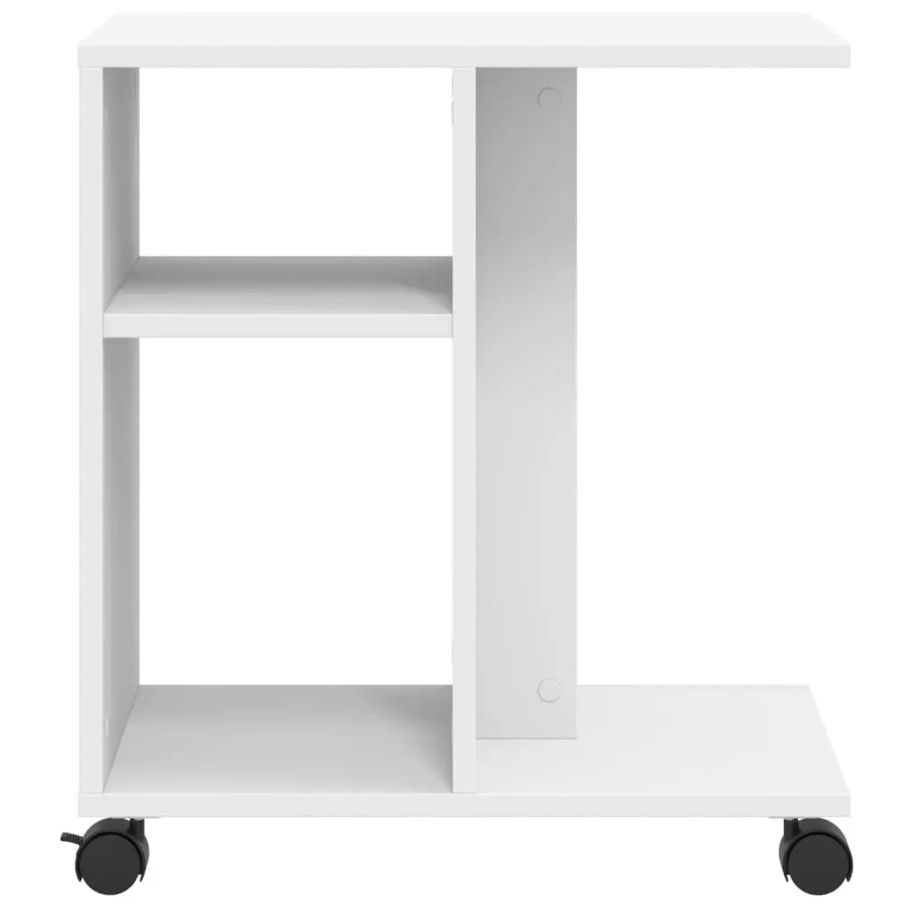 End Table for Living Room White Engineered Wood 50 x 30 x 55 cm