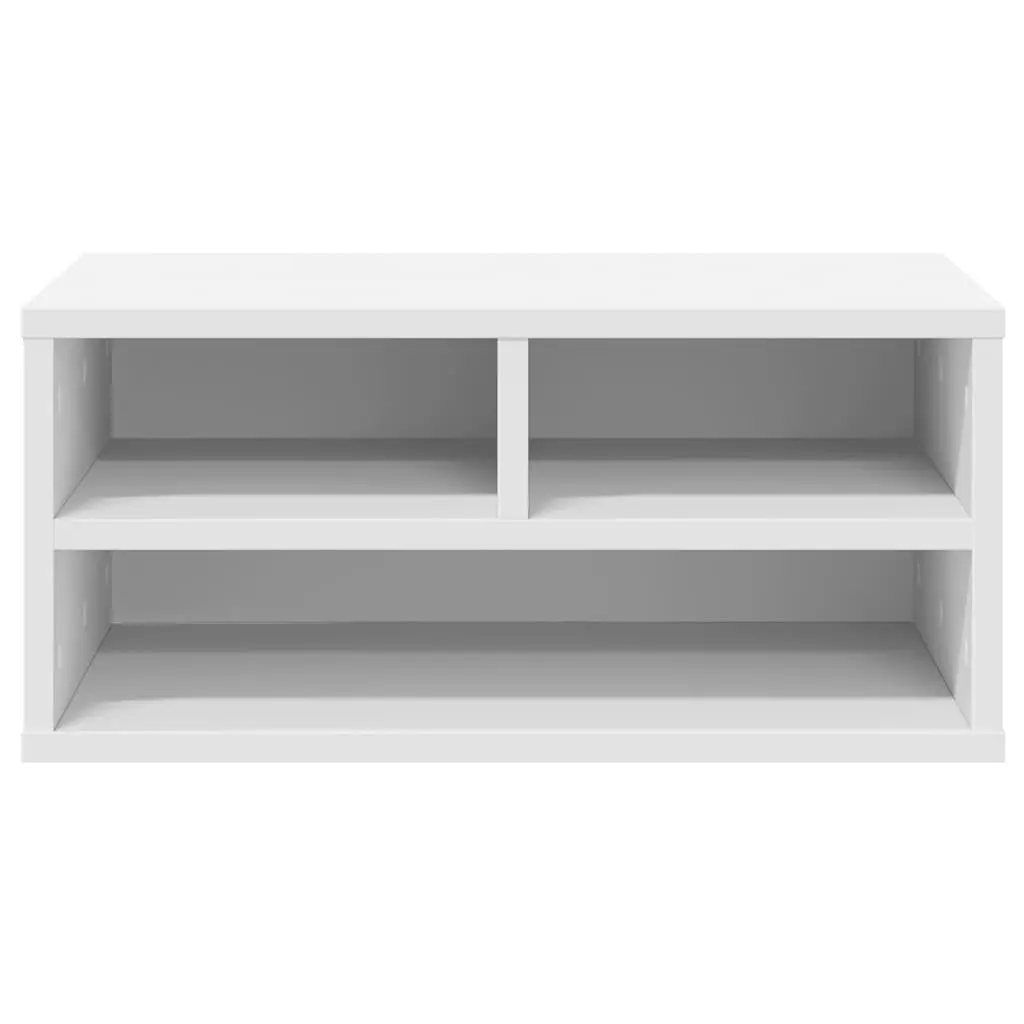 Printer Stand White Engineered Wood Organiser Shelf Storage Office Desk Table 49 x 40 x 22.5 cm