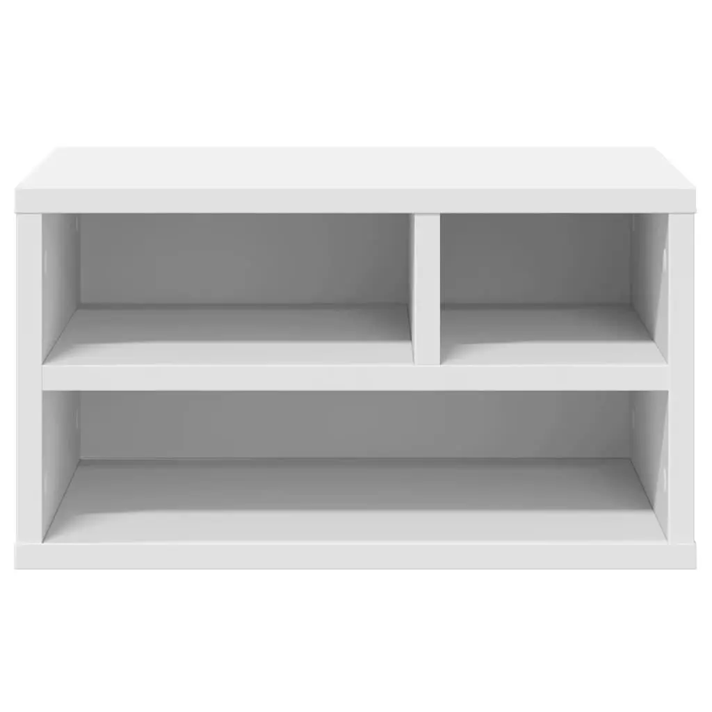 Printer Stand White Engineered Wood Storage Shelf Office Desk Organizer
