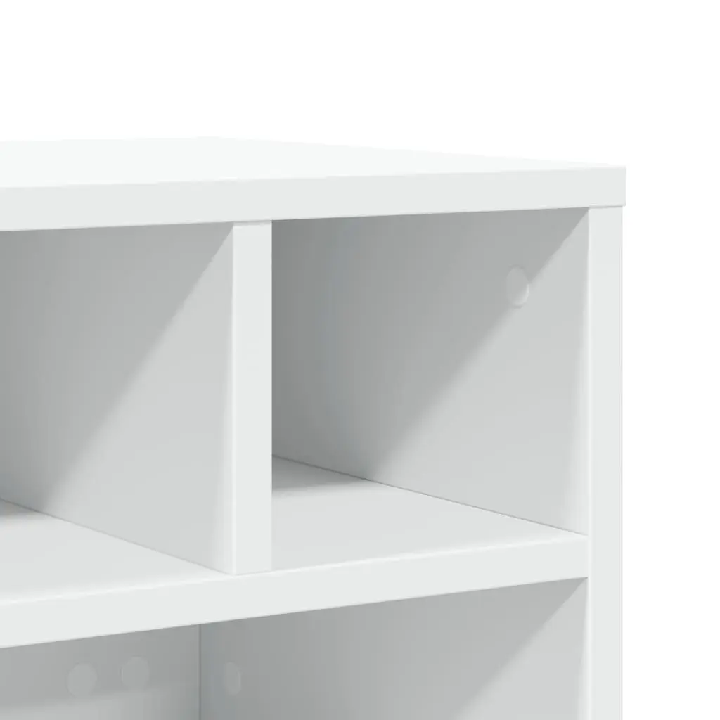 Printer Stand with Wheels White Mobile Office Desk Organiser Storage Table