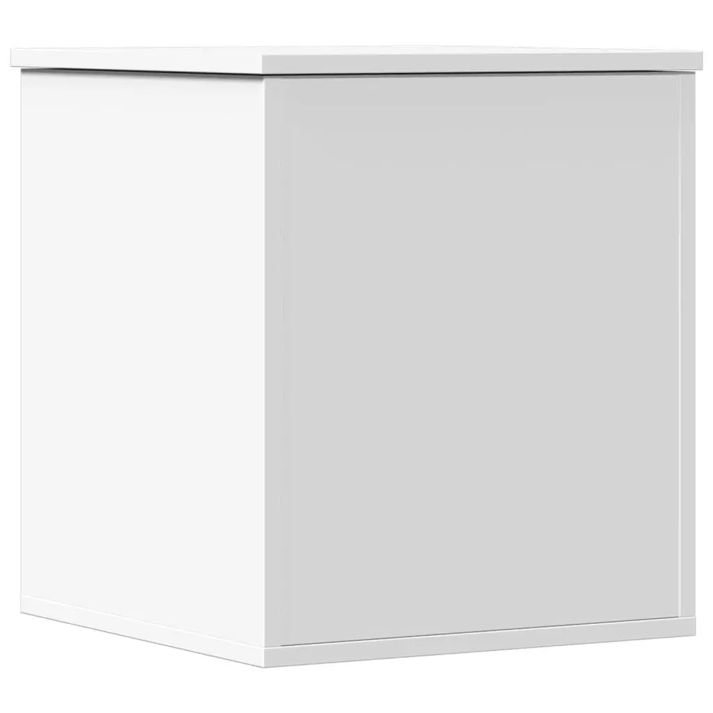Storage Chest White Engineered Wood Box Bedroom Living Room 40 x 42 x 46 cm