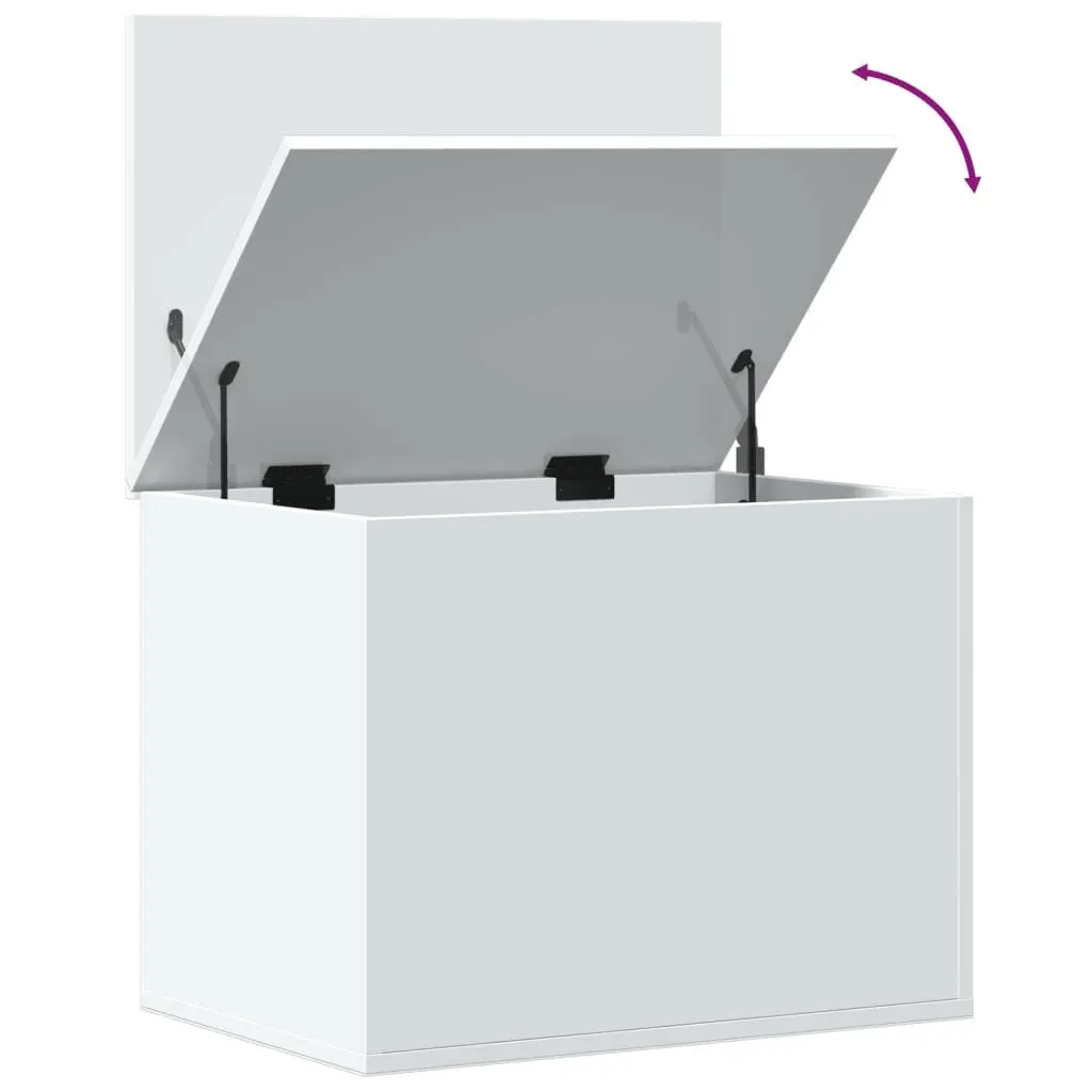 Storage Chest White for Living Room 60x42x46 cm Engineered Wood Toy Box Organiser Furniture